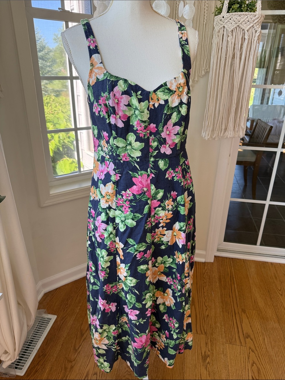 Linen Floral Maxi Smocked Old Navy medium